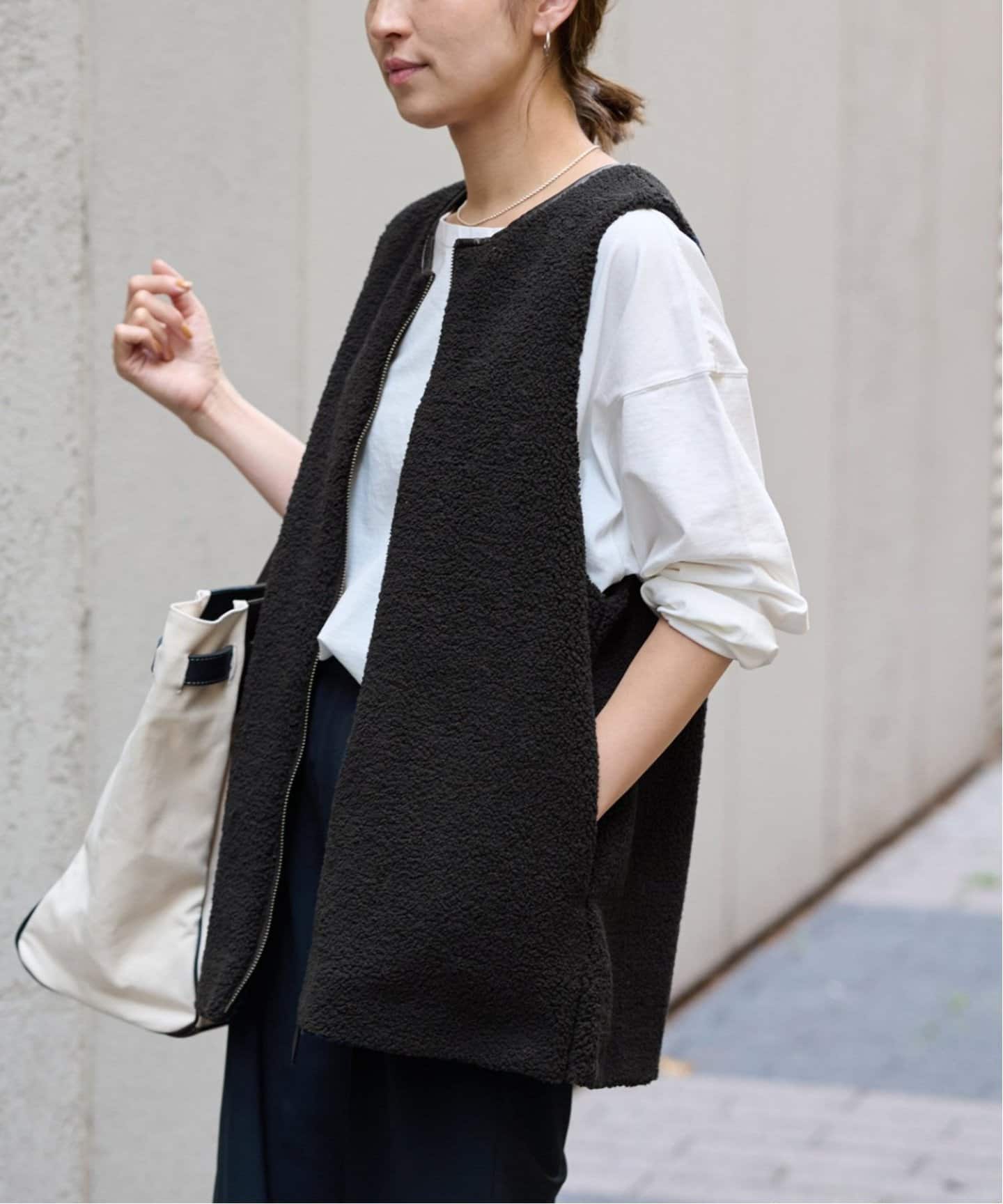 美品 23AW SLOBE IENA ツイードボンディングショートコートS SLOBE IENA（スローブイエナ）の「《追加》HAMILTONダブル