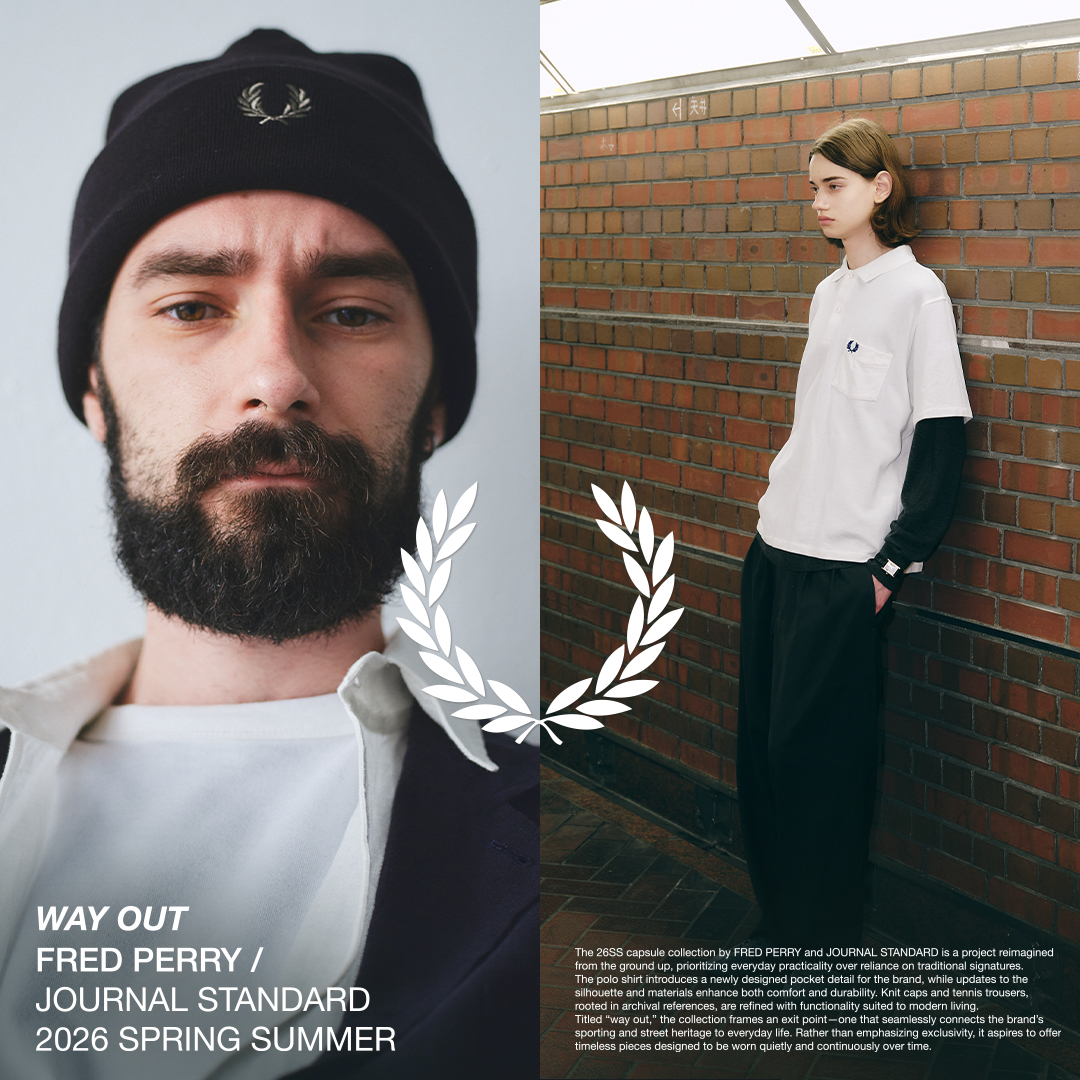 Fred perry journal standard L ブラック FRED PERRY for JOURNAL STANDARD 26SS CAPSULE COLLECTIONがリリース