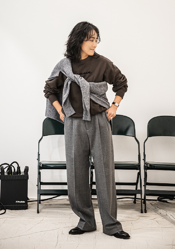 希少コラボ】 金子綾×FRAMeWORK 起毛レオパード ロングコート