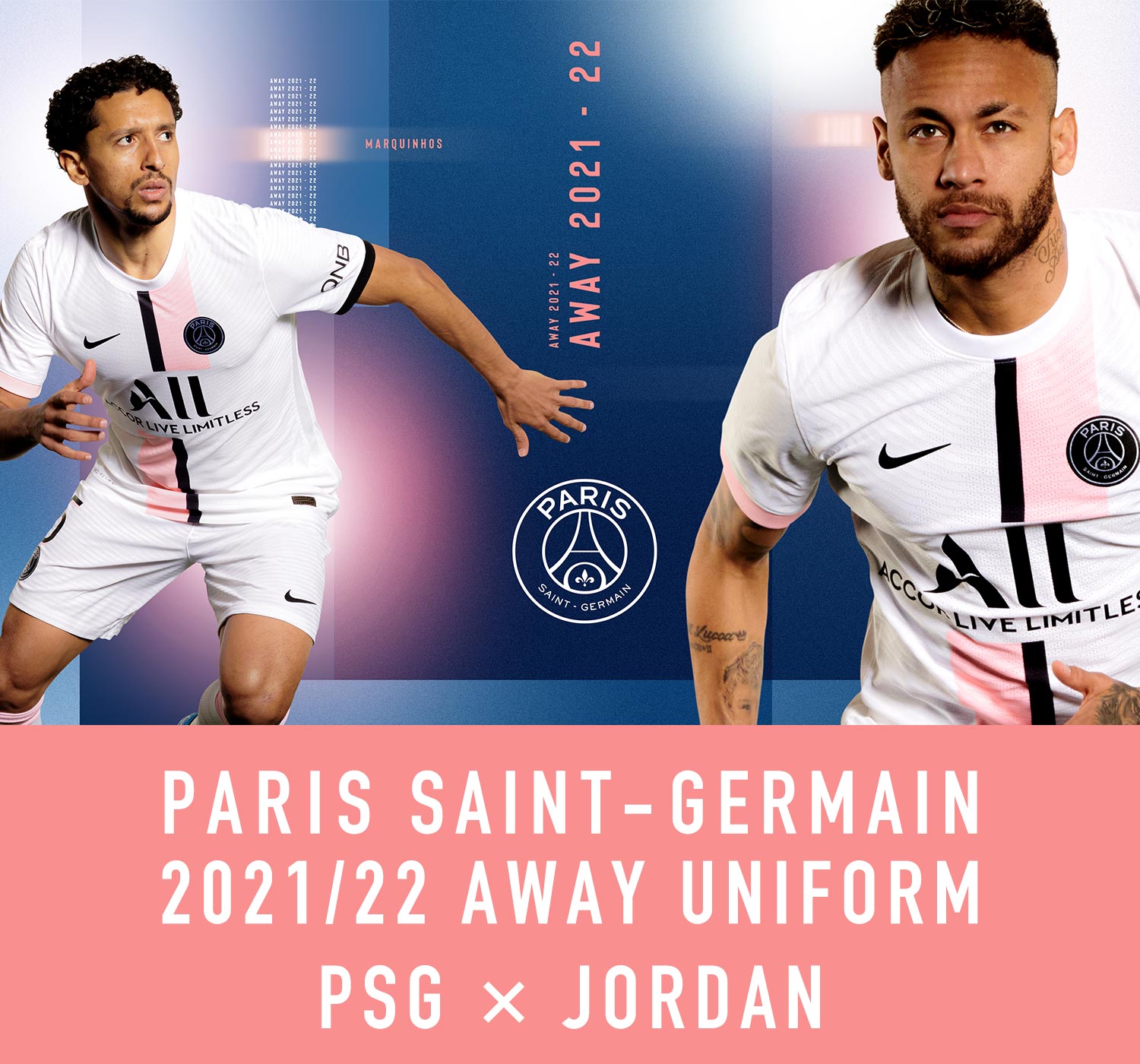 PARIS SAINT-GERMAIN 2021/22 AWAY UNIFORM PSG × JORDAN｜Paris