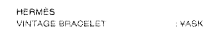 HERMÈS VINTAGE BRACELET