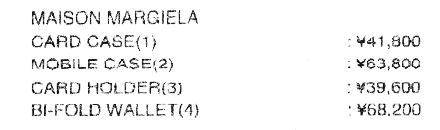 MAISON MARGIELA CARD CASE,MOBILE CASE,CARD HOLDER,BI-FOLD WALLET