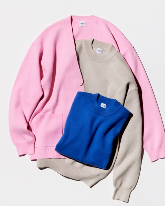 ÉDIFICE COTTON/CASHMERE SWEATER,COTTON/CASHMERE CARDIGAN