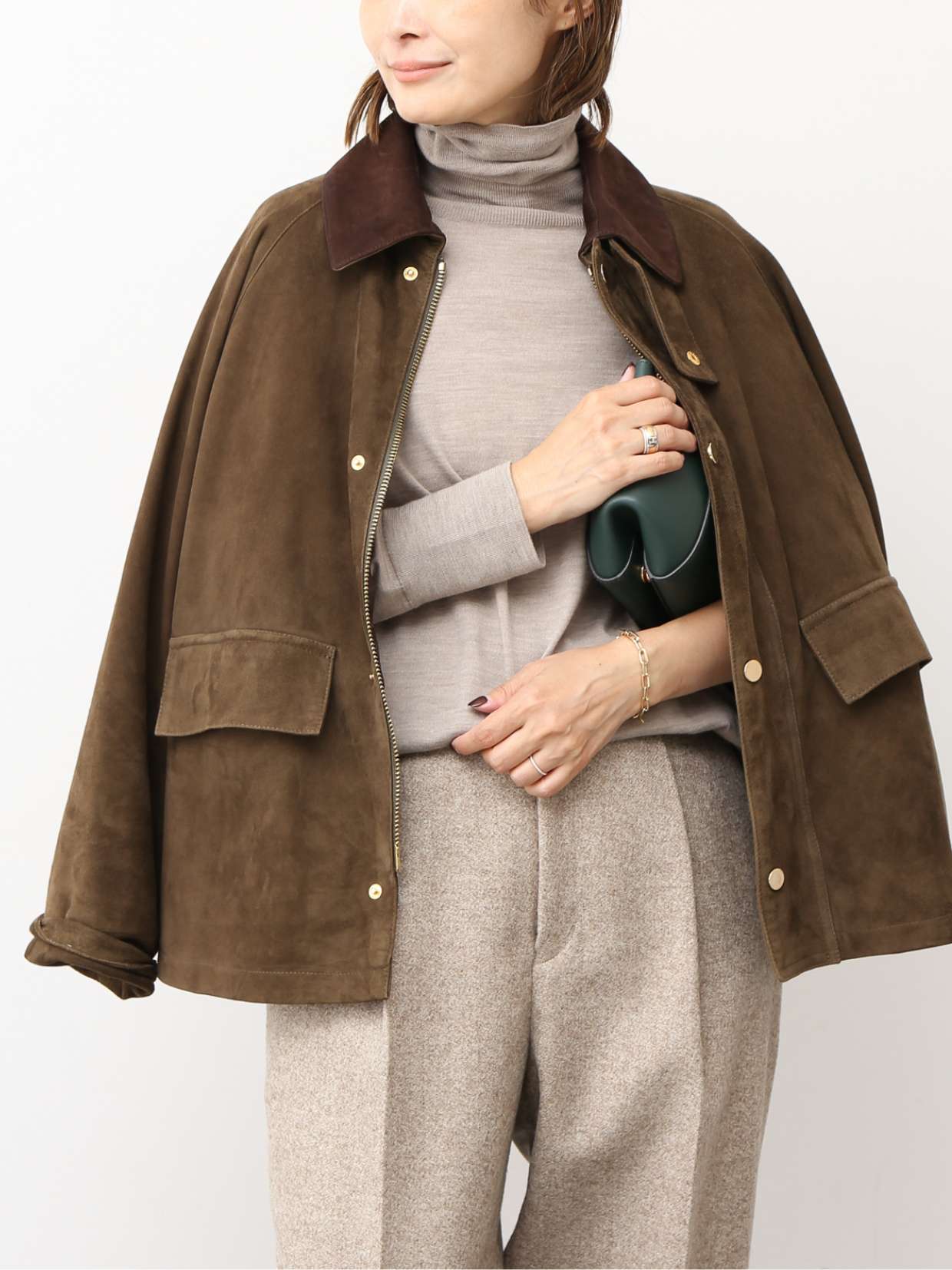 Deuxième Classe Cotton Jacketカーディガン 美品✨ドゥーズィエムクラス Cotton Jacket カーディガン 金