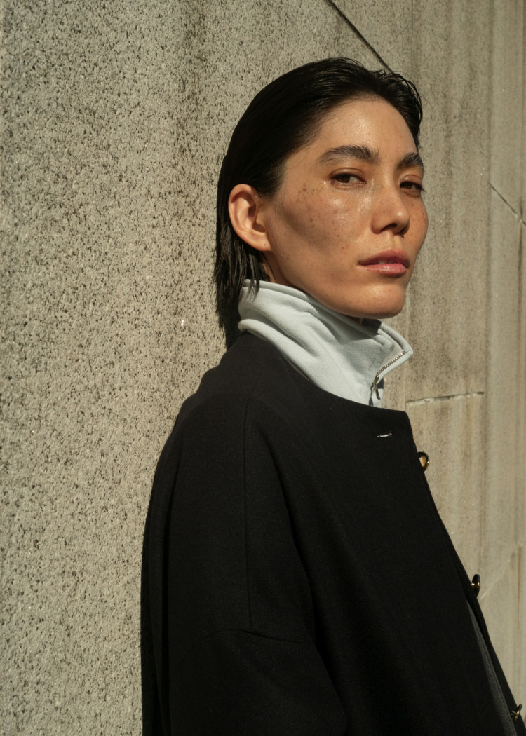 HUMBIE NO COLLAR COAT