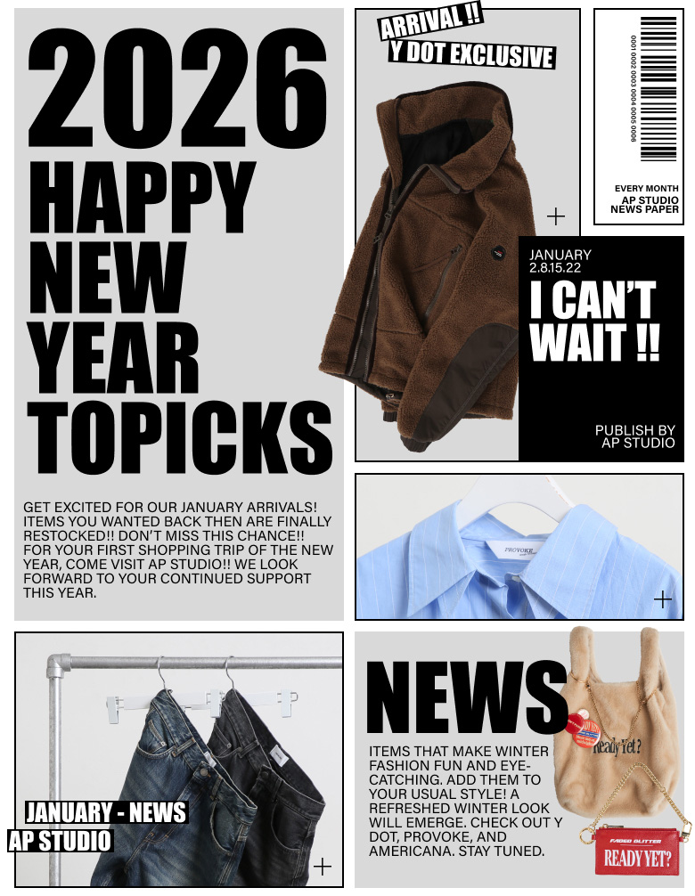 AP STUDIO CHECK IT OUT! JANUARY ITEMS_ recommend LINE UP