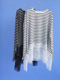 Lace-Combination Border Top